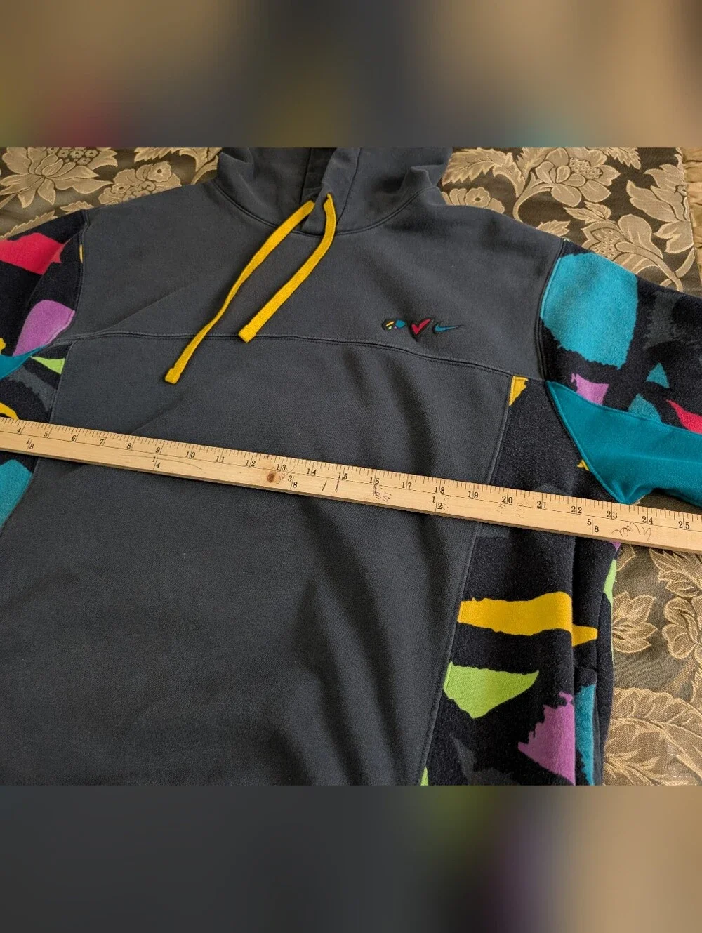 Men's Nike Black Hoodie-Peace, Love, and Swoosh Size XL